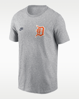 Мужская футболка Detroit Tigers Cooperstown 2-Hit Large Logo Nike MLB