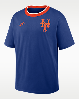 Мужская футболка New York Mets Cooperstown Ringer Nike MLB
