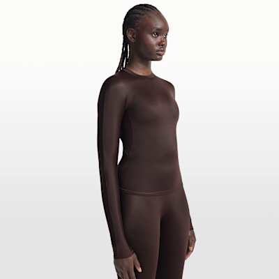 NikeSKIMS Shine Women's Long-Sleeve Crew-Neck Top