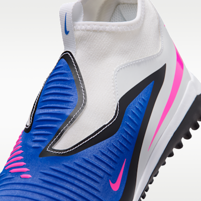 Tacos de fútbol para pasto sintético (turf) para niños grandes Nike Jr. Phantom 6 High Academy