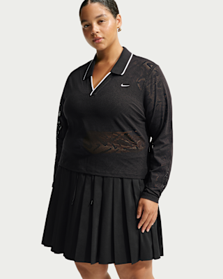 Женские тайтсы Nike Sportswear Chill Lace Tight Mod-Cropped Long-Sleeve Top (Plus Size)