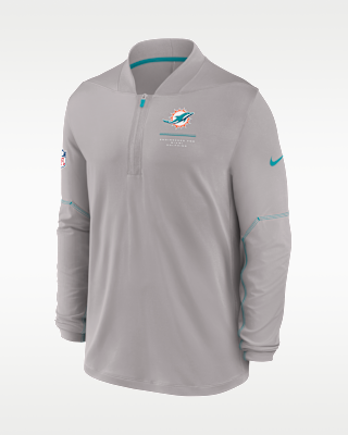 Мужские Miami Dolphins Sideline Nike Dri-FIT NFL 1/2-Zip Top