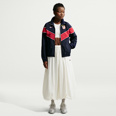 Nike Atlético Madrid Nike Windrunner Üçüncü Bol Kesimli UV Dokuma Tam Boy Fermuarlı Kadın Ceketi görsel 4