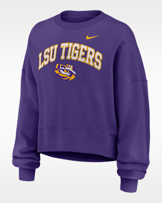 Женские  LSU Phoenix Arch Nike College Pullover Crew