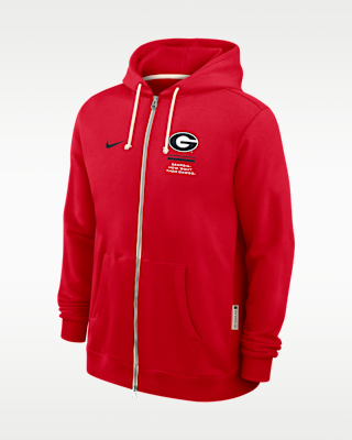 Мужское худи Georgia Sideline Standard Issue Nike Dri-FIT College Full-Zip Hoodie