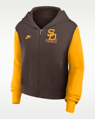 Женское худи San Diego Padres Cooperstown Nike MLB Full-Zip Hoodie