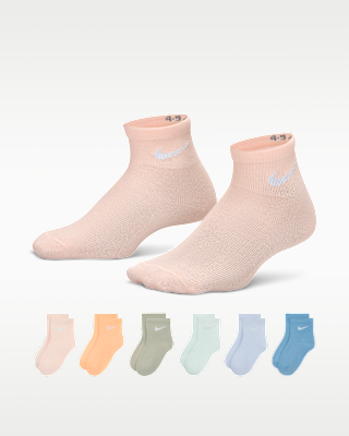 Детские носки Nike Kids' Metallic Swoosh No-Show Socks (6 Pairs)
