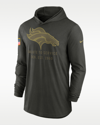 Denver Broncos Salute to Service Sideline Men’s Nike Dri-FIT NFL Long-Sleeve Hooded Top
