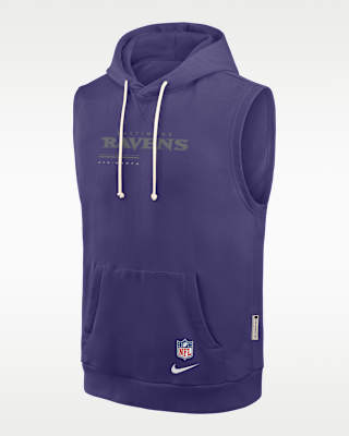 Мужское худи Baltimore Ravens Sideline Nike Dri-FIT NFL Sleeveless Pullover Hoodie