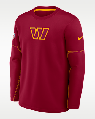 Мужская футболка Washington Commanders Sideline Coaches Nike Therma-FIT NFL Long-Sleeve