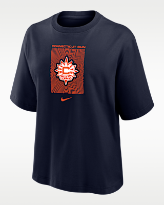Женская футболка Connecticut Sun Nike WNBA Boxy
