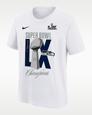 Детская футболка Seattle Seahawks Super Bowl LX Champions Lombardi Trophy Big Kid's Nike NFL