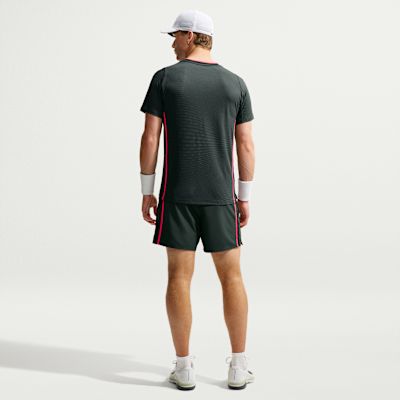 NikeCourt Slam Aero-FIT Kısa Kollu Erkek Tenis Üstü görsel 5
