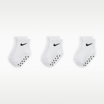 Nike Baby Swoosh Ankle Gripper Socks (3-Pairs)