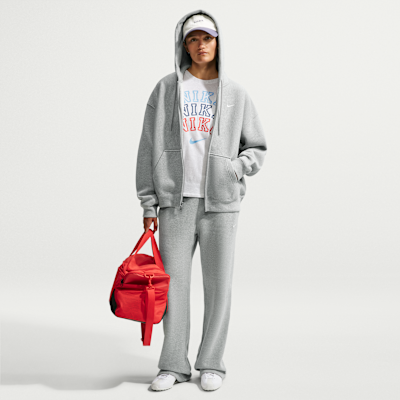 Nike Studio Kalın Fleece Oversize Tam Boy Fermuarlı Kadın Kapüşonlu Üstü görsel 4