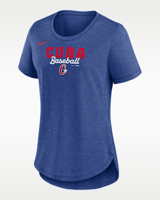 Женская футболка Cuba National Baseball Team 2026 World Baseball Classic Arched Team Name Nike