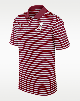 Мужские  Alabama Crimson Tide Primetime Victory Striped Nike Dri-FIT College Polo