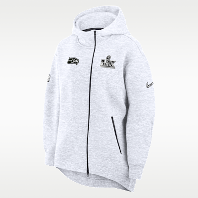 Seattle Seahawks Super Bowl LX Opening Night Tech Fleece Women's Nike NFL Full-Zip Hooded Cape