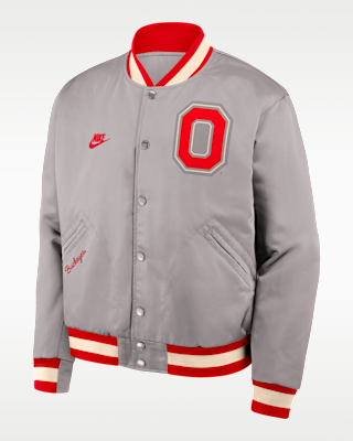 Мужская куртка Ohio State Legacy Nike College Full-Snap Bomber
