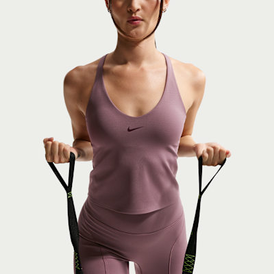 เสื้อกล้ามสปอร์ตบราผู้หญิงซัพพอร์ตระดับกลางเสริมฟองน้ำ Nike Universa