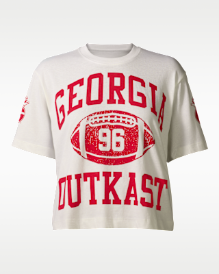 Женская футболка Womens Cropped 96 Football Nike x UGA x Outkast для футбола