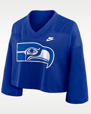Женские джерси Seattle Seahawks Rewind Fashion Nike Dri-FIT NFL Cropped Jersey