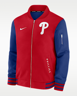 Мужская куртка Philadelphia Phillies Authentic Collection Dugout Nike MLB Full-Zip Bomber
