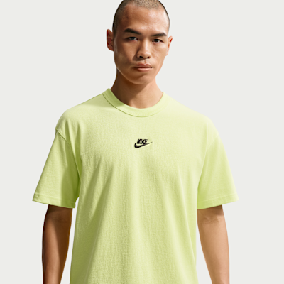 white lime green nike shirt
