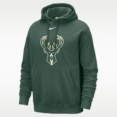 Sudadera con gorro sin cierre Nike de la NBA para hombre Milwaukee Bucks Club