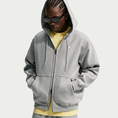 Nike Solo Swoosh Tam Boy Fermuarlı Fleece Erkek Kapüşonlu Üstü görsel 3