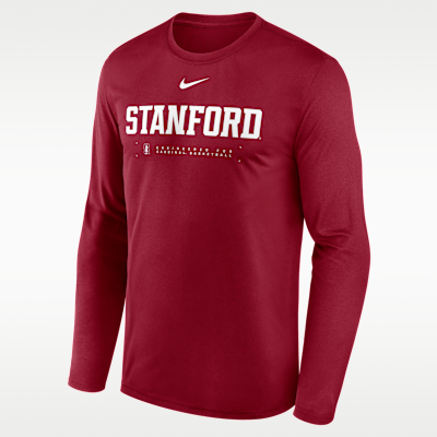 Stanford Courtside Basketball Shootaround Legend Men's Nike Dri-FIT College Long-Sleeve T-Shirt