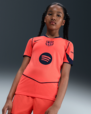 Детские джерси FC Barcelona 2025/26 Stadium Third Big Kids' Nike Dri-FIT Total 90 Soccer Replica Jersey