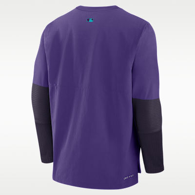 Chamarra sin cierre Nike Dri-FIT de la MLB para hombre Arizona Diamondbacks Authentic Collection City Connect Player