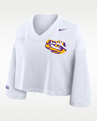 Женские джерси LSU Jersey Nike Dri-FIT College Cropped Top