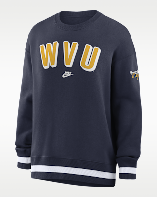 Женские  West Virginia Legacy Phoenix Nike College Oversized Pullover Crew