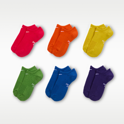 Nike Everyday Kids' Cushioned No-Show Socks (6 Pairs)