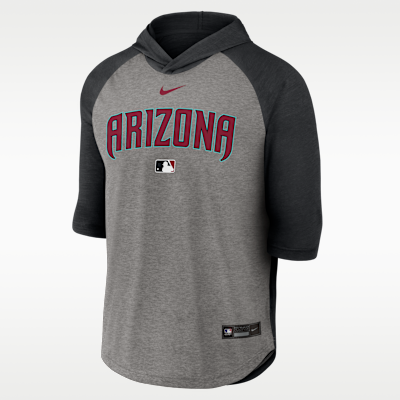 Arizona Diamondbacks Authentic Collection Flux Men's Nike Dri-FIT MLB 3/4-Sleeve Hooded T-Shirt