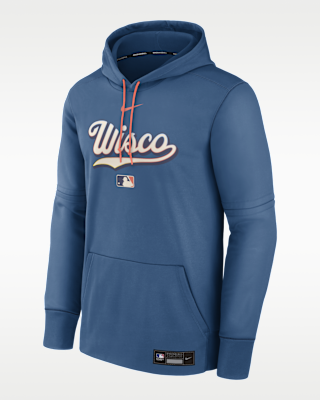 Мужское худи Milwaukee Brewers Authentic Collection City Connect Nike Therma MLB Pullover Hoodie