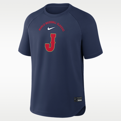 Japan National Baseball Team 2026 World Baseball Classic Batting Practice Pregame Men's Nike Dri-FIT Top