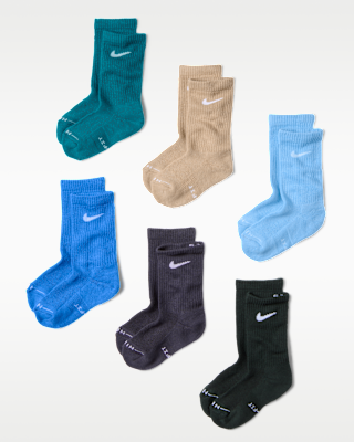 Детские носки Nike Kids' Dri-FIT Elevated Everyday Crew Socks (6 Pairs)