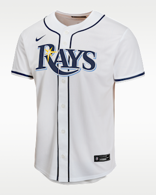 Детские джерси Junior Caminero Tampa Bay Rays Big Kids' Nike MLB Game Jersey