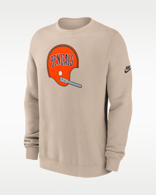 Мужские Cincinnati Bengals Rewind Club Nike NFL Pullover Crew