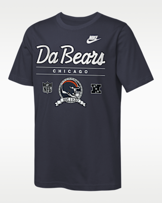 Детская футболка Chicago Bears Rewind Hometown Slub Big Kids' Nike Dri-FIT NFL