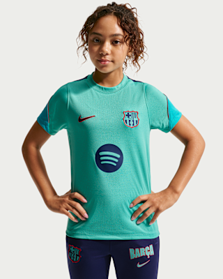Детские шорты FC Barcelona Strike Third Big Kids' Nike Soccer Dri-FIT Short-Sleeve Top