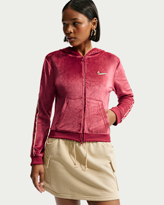 Женские  Nike Sportswear Full-Zip Long-Sleeve Hooded Top