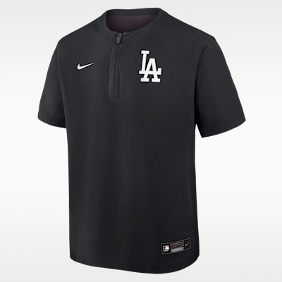 Los Angeles Dodgers Authentic Collection Men's Nike Dri-FIT MLB 1/4-Zip Short-Sleeve Windshirt