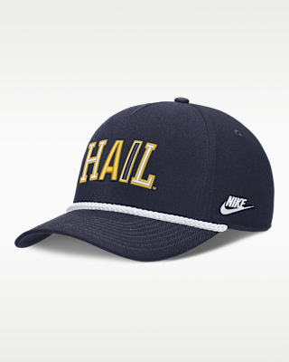 Женские  Michigan Legacy Basketball Rope Rise Nike College Adjustable Hat для баскетбола
