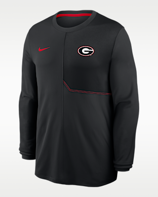 Мужские Georgia Sideline Coach Nike Dri-FIT College Long-Sleeve Top