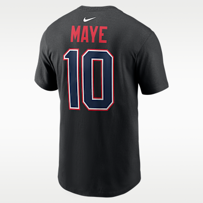 Drake Maye New England Patriots Carbon Men's Nike NFL T-Shirt