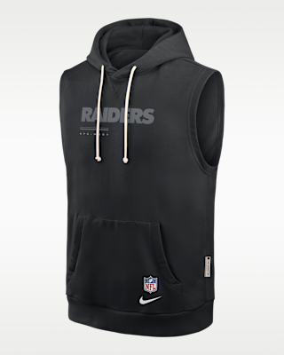 Мужское худи Las Vegas Raiders Sideline Nike Dri-FIT NFL Sleeveless Pullover Hoodie